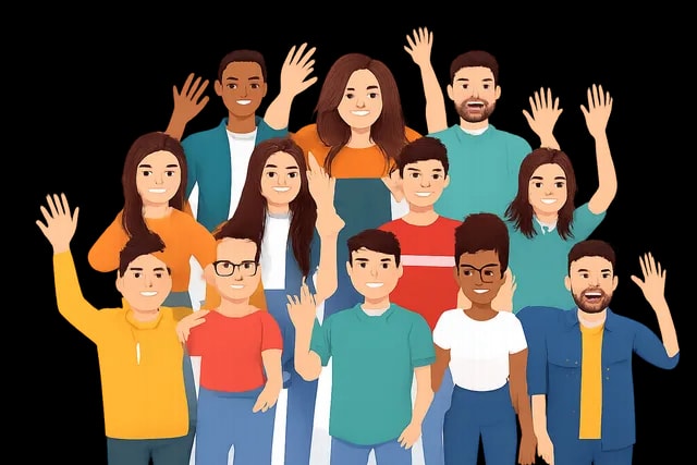 Supportive community illustration